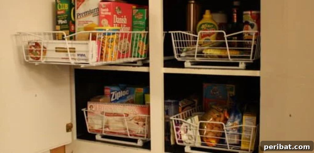 25 Clever DIY Cupboard Organization Hacks 23 DIY Roll-Out Wire Baskets
