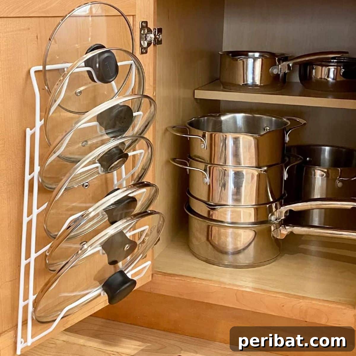 25 Clever DIY Cupboard Organization Hacks 26 Pot Lid Organizer