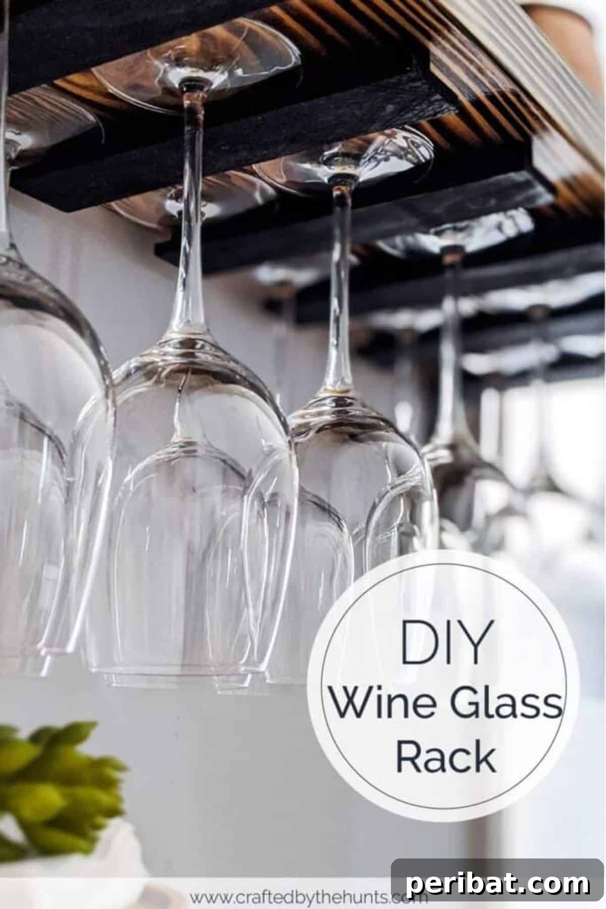 25 Clever DIY Cupboard Organization Hacks 7 DIY Hanging Wine Glass Rack