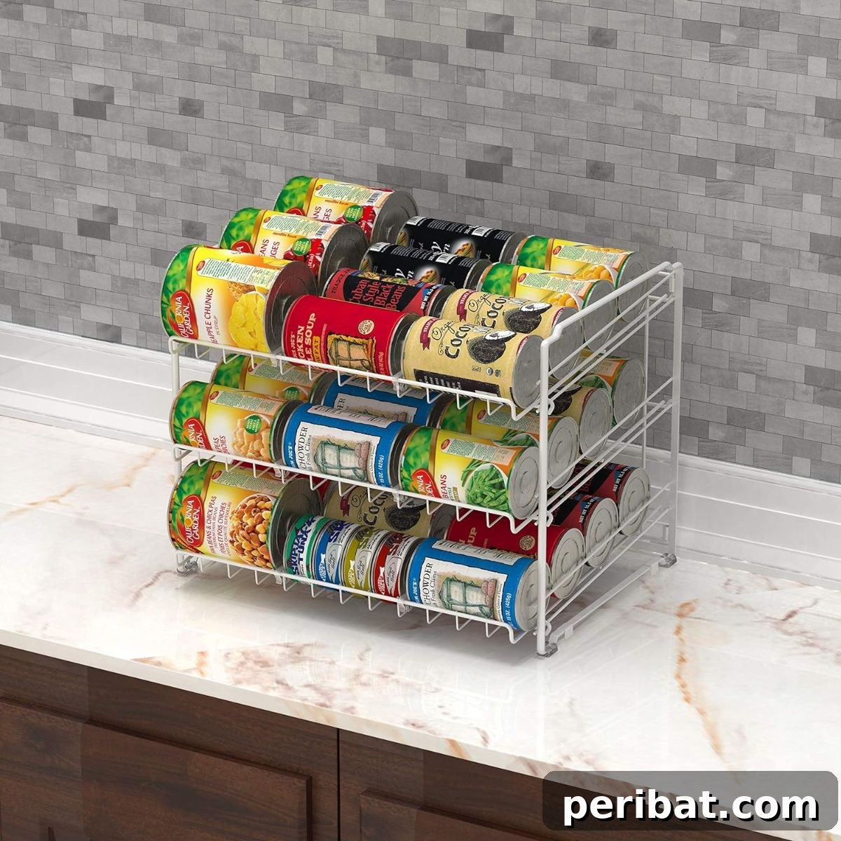 25 Clever DIY Cupboard Organization Hacks 10 SimpleHouseware Stackable Can Rack Organizer