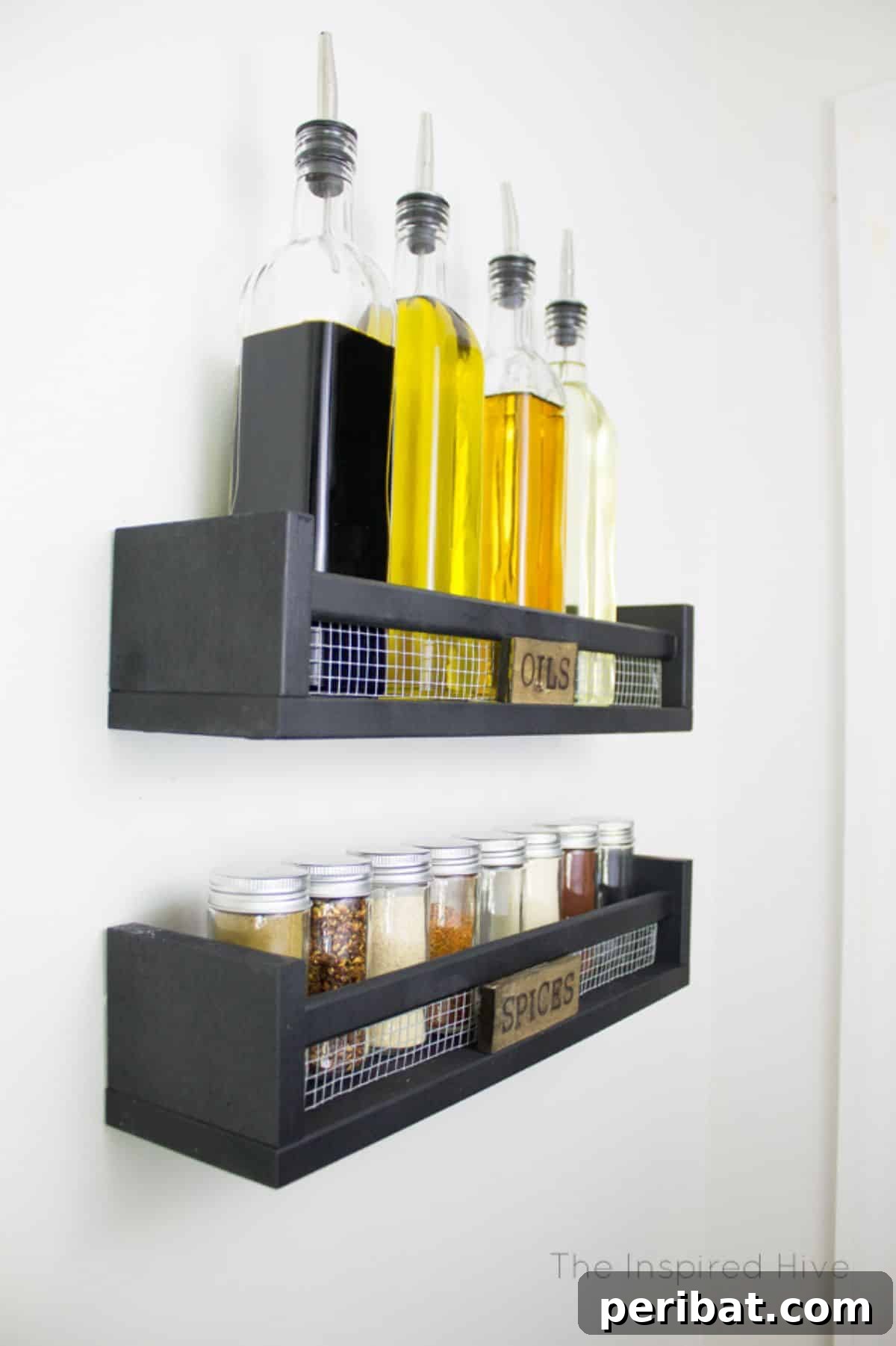 Factory Flair: 48 DIY Industrial Decor Projects 13 DIY Rustic Wall Mounted Spice Rack