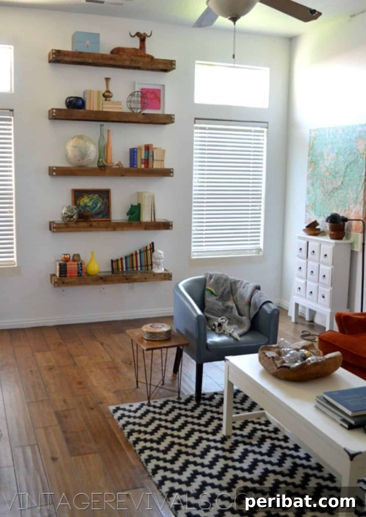 Factory Flair: 48 DIY Industrial Decor Projects 16 DIY Industrial Modern Floating Shelves