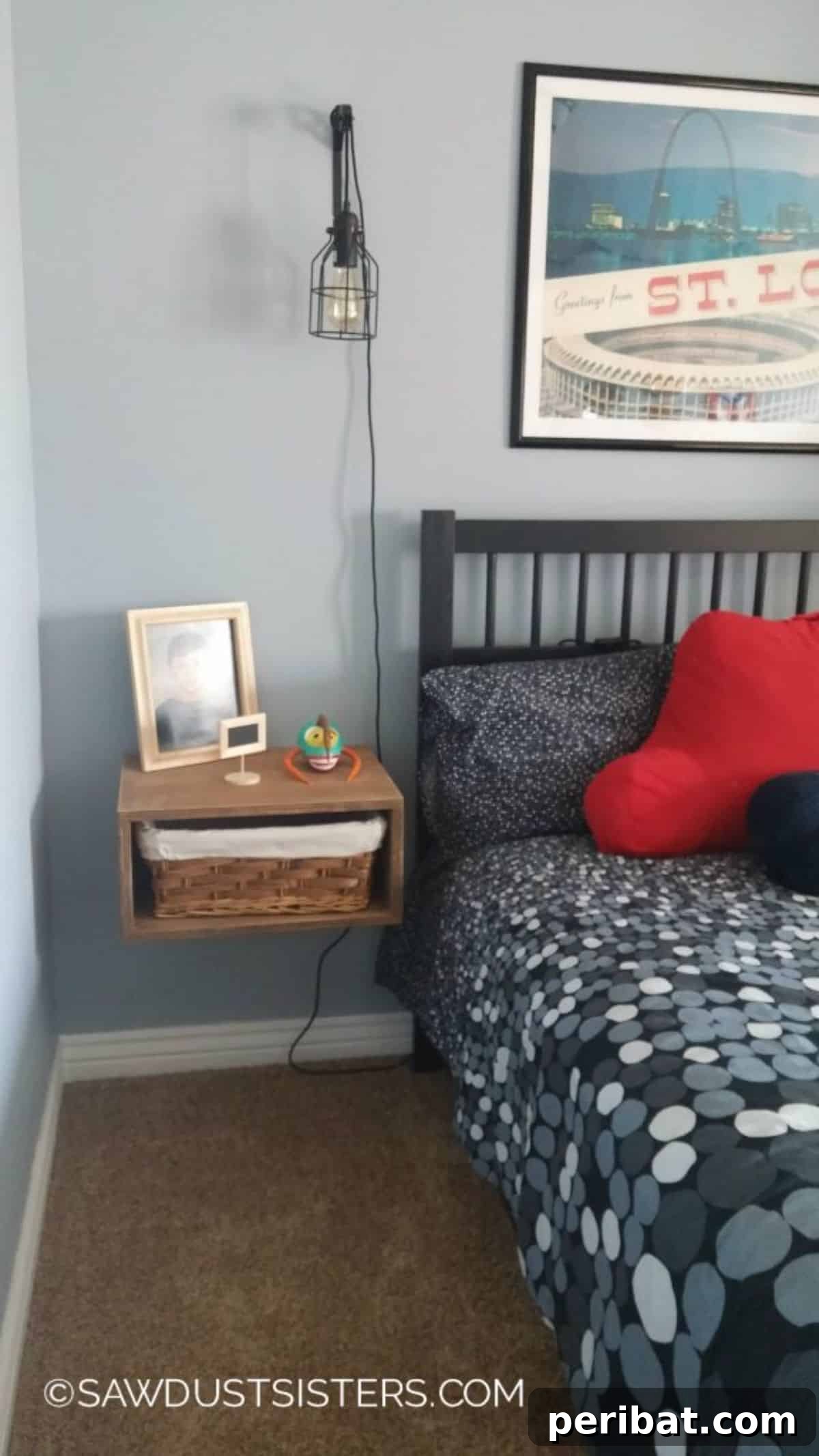 Factory Flair: 48 DIY Industrial Decor Projects 21 Easy DIY Floating Side Table with Storage