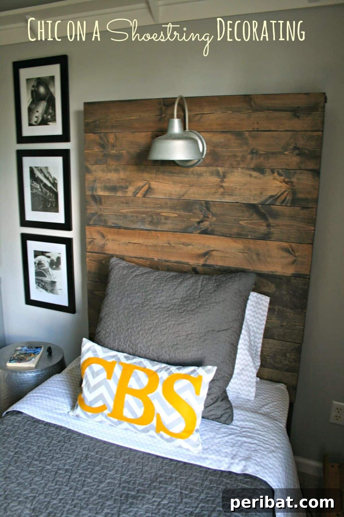 Factory Flair: 48 DIY Industrial Decor Projects 28 DIY Rustic Wooden Headboard