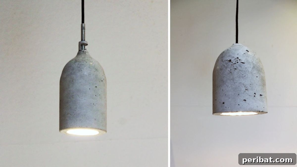 Factory Flair: 48 DIY Industrial Decor Projects 46 Easy Modern DIY Concrete Pendant Lights