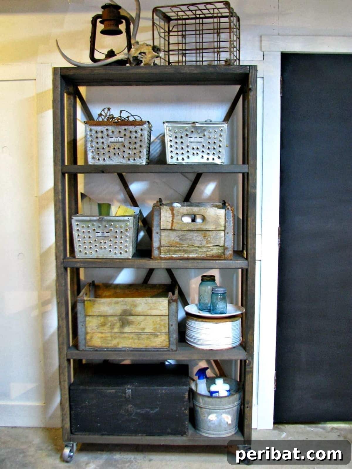 Factory Flair: 48 DIY Industrial Decor Projects 50 Diy Rolling Industrial Shelving