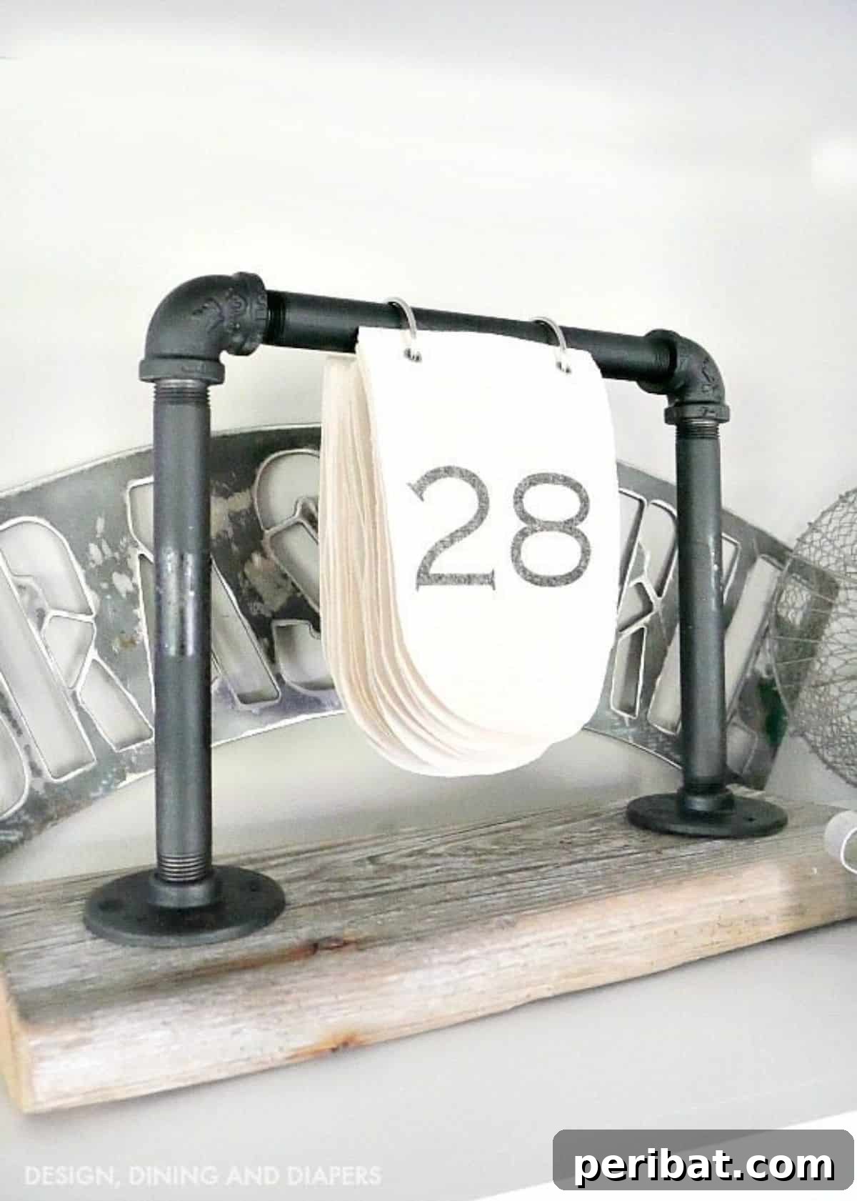 Factory Flair: 48 DIY Industrial Decor Projects 6 DIY Industrial Desk Calendar