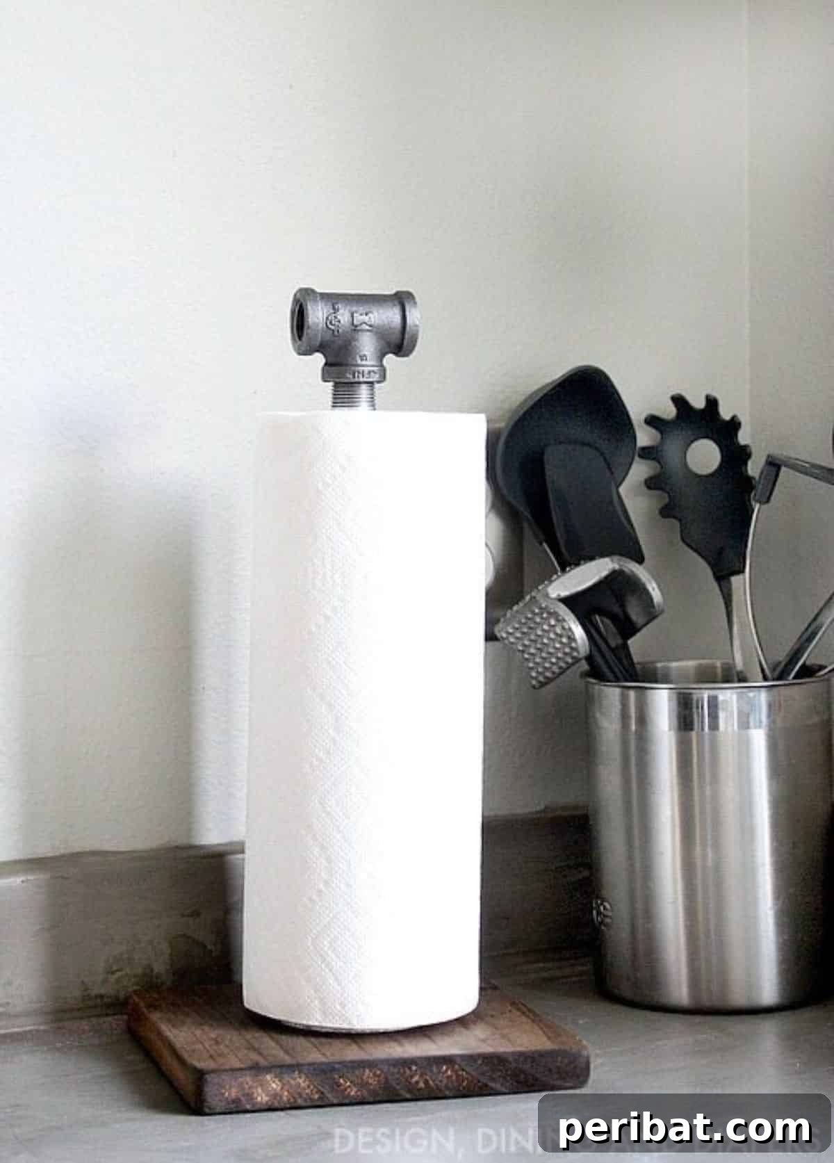 Factory Flair: 48 DIY Industrial Decor Projects 7 DIY Industrial Paper Towel Holder
