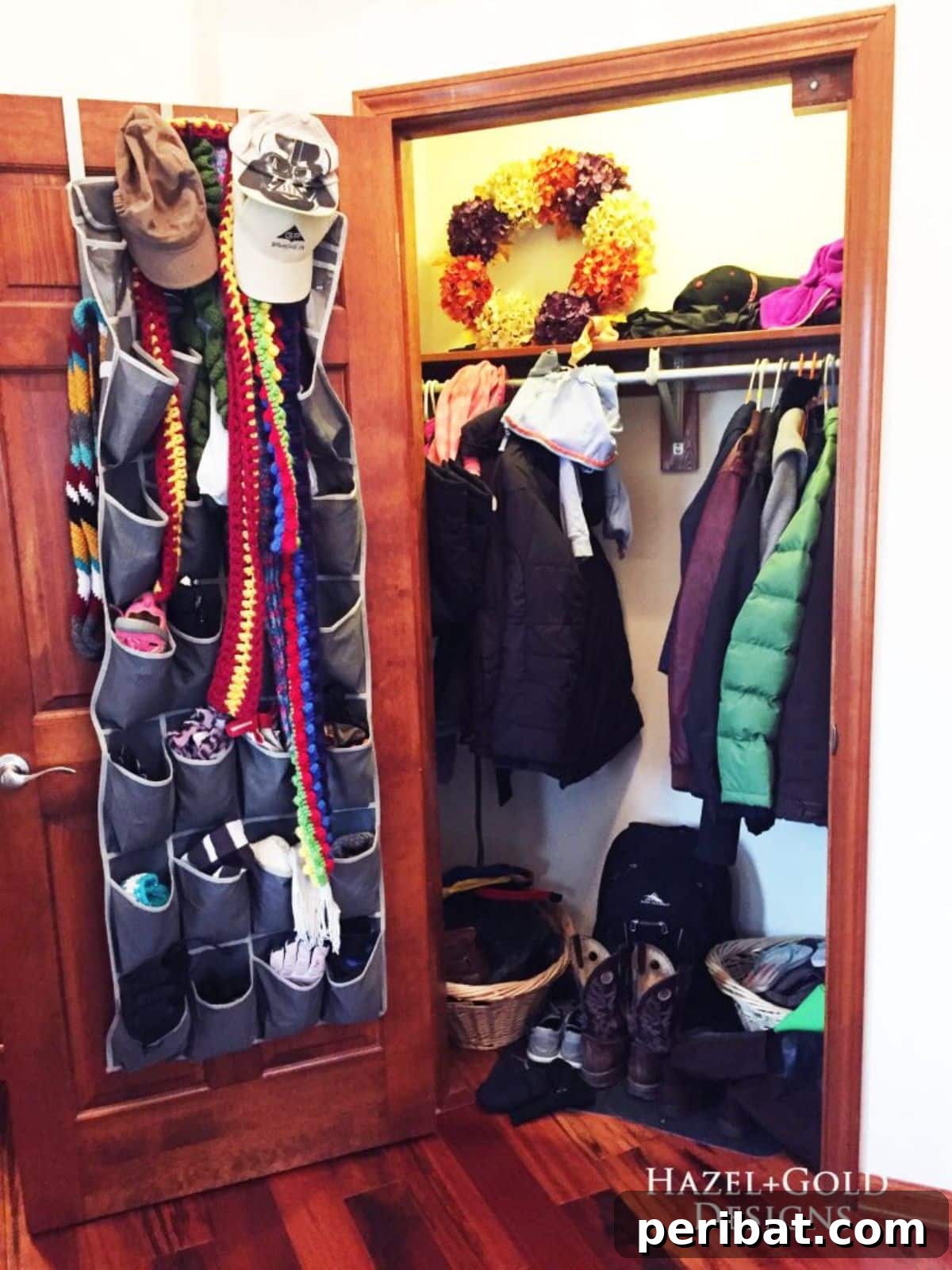 DIY Entryway Closet Renovation for organized entrance