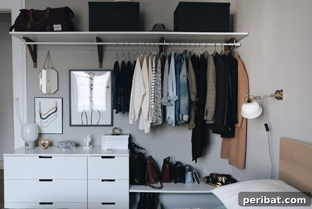 Open Wardrobe DIY for stylish clothing display
