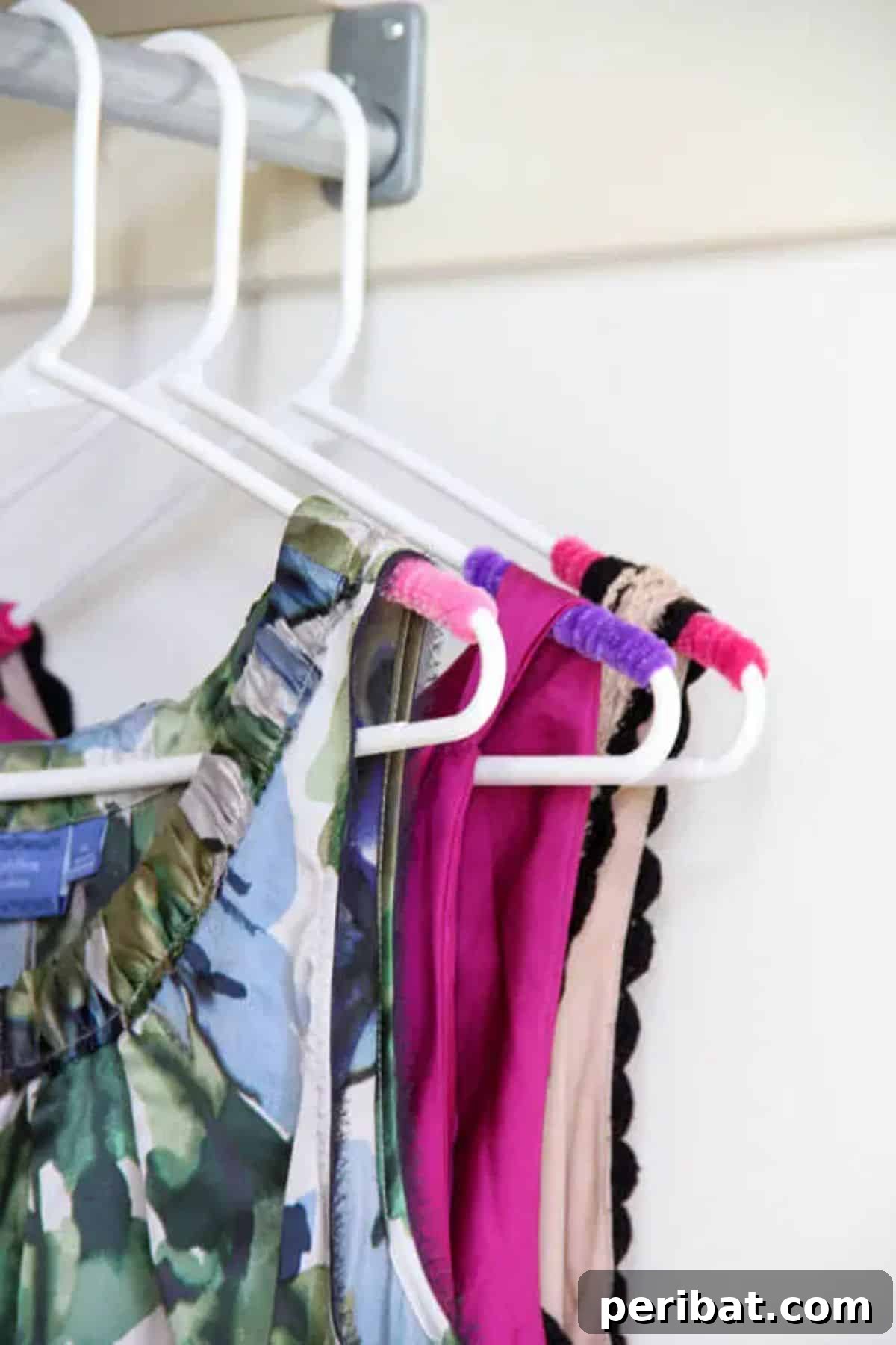 DIY No Slip Hangers for improved closet organization