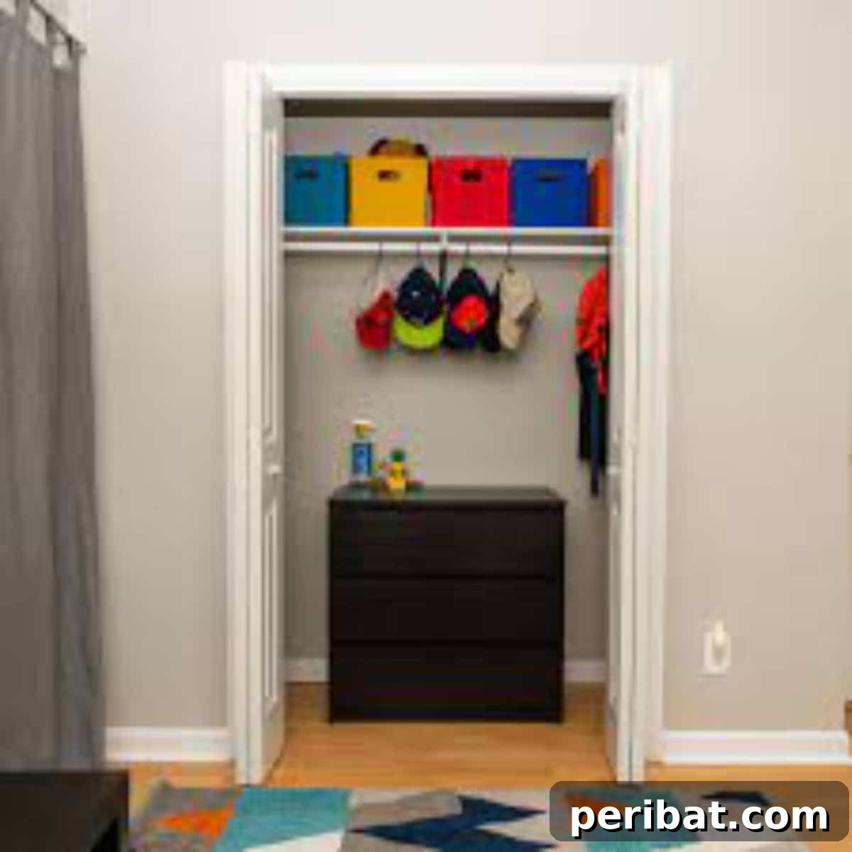 DIY Closet Shelves for easy sorting