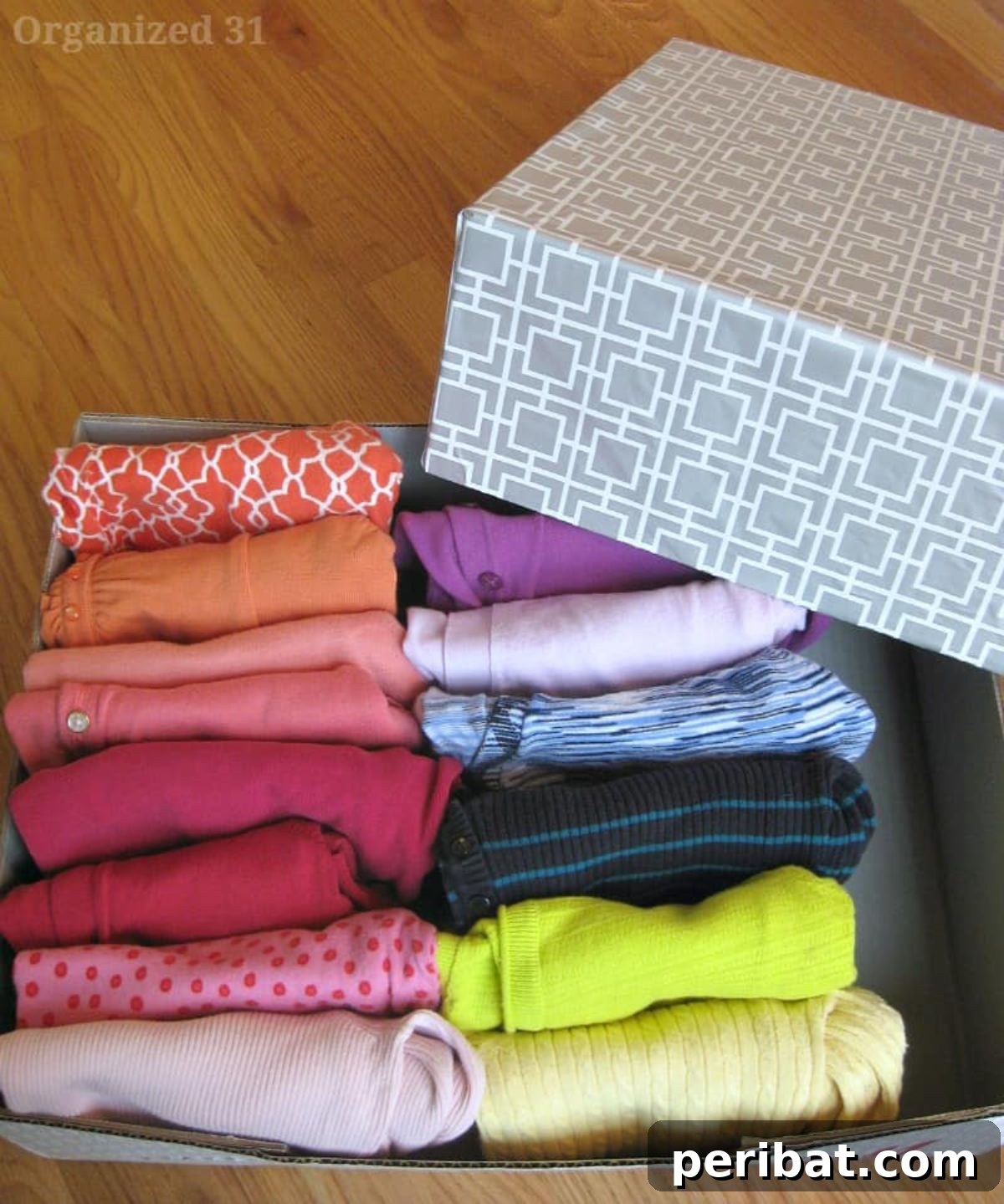 DIY Clothes Storage Box from upcycled materials