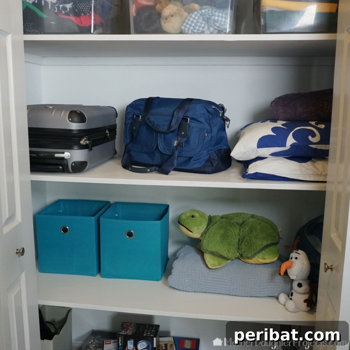 DIY Built-in Closet Shelves for sturdy storage
