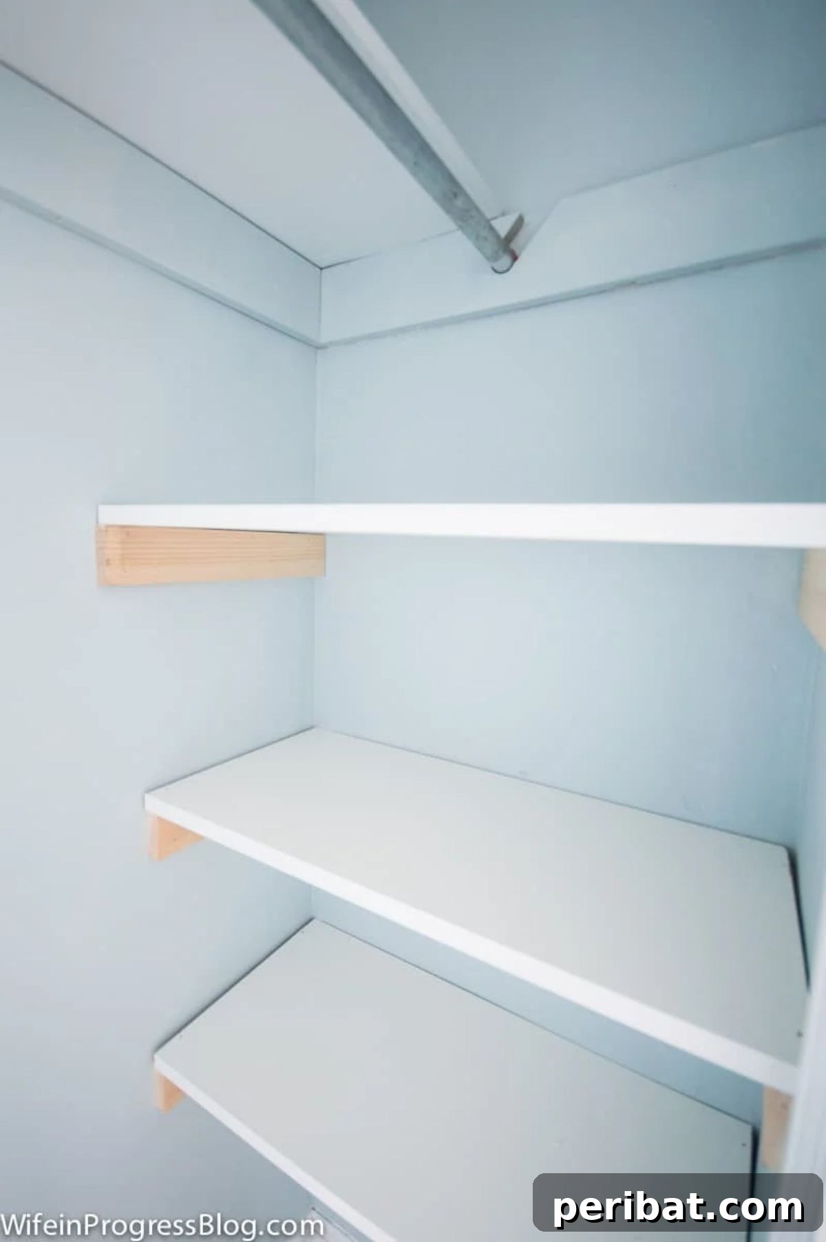 The Easiest DIY Closet Shelves for novice DIYers
