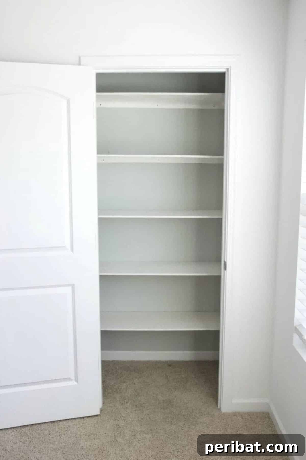 DIY Basic Closet Shelving for essential storage