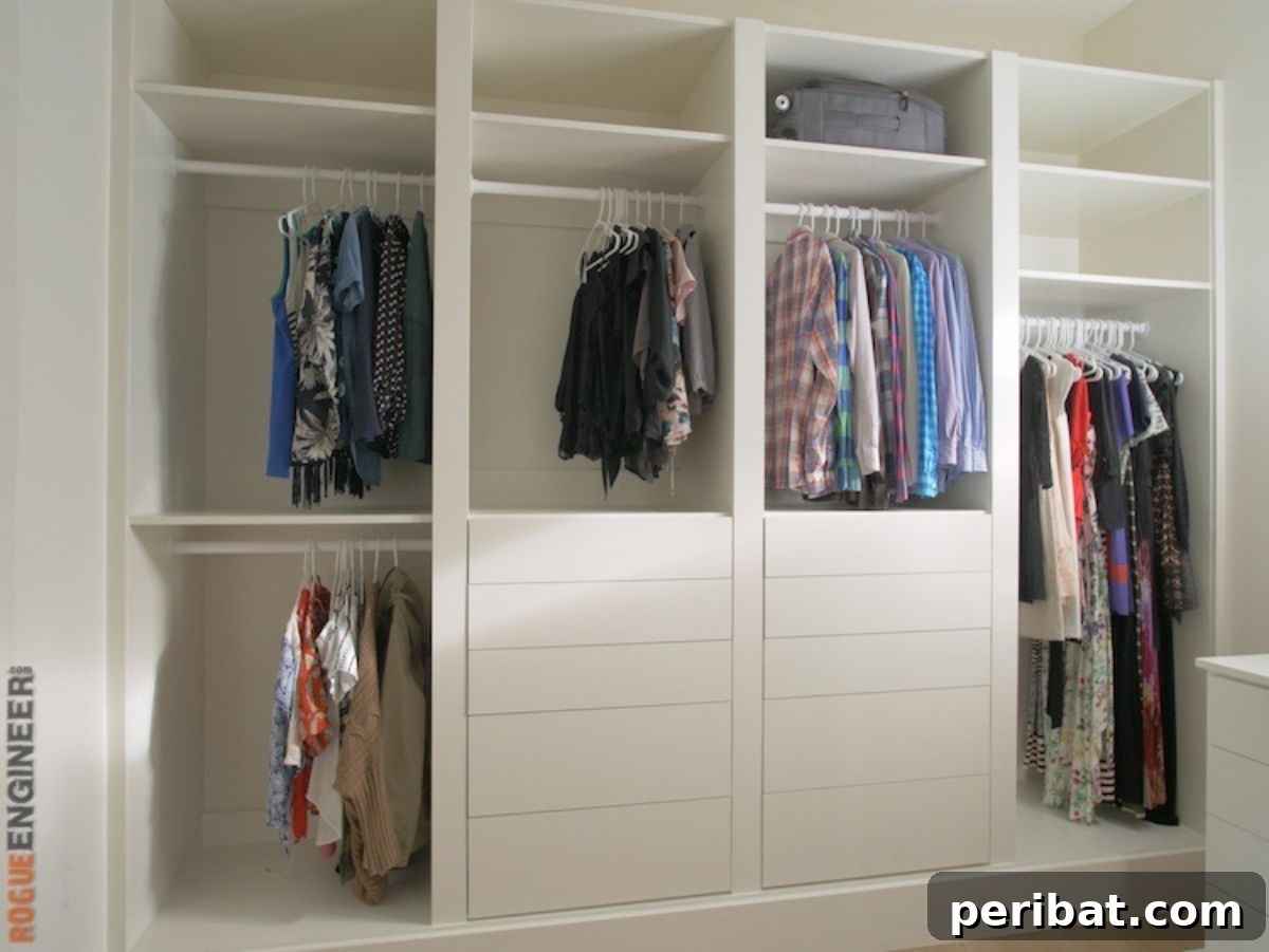 DIY Master Closet with built-in features