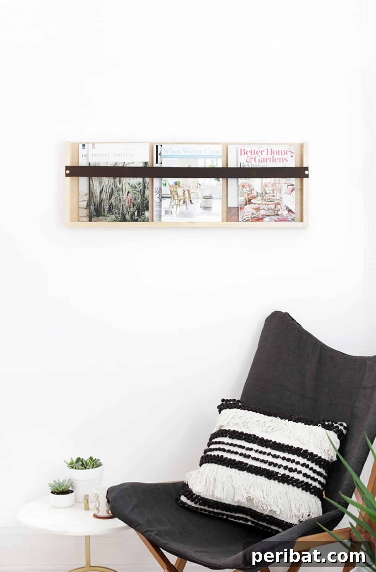 47 Stylish DIY Projects to Modernize Your Home 23 DIY Plywood & Leather Magazine Rack. Sleek storage for your favorite reads.
