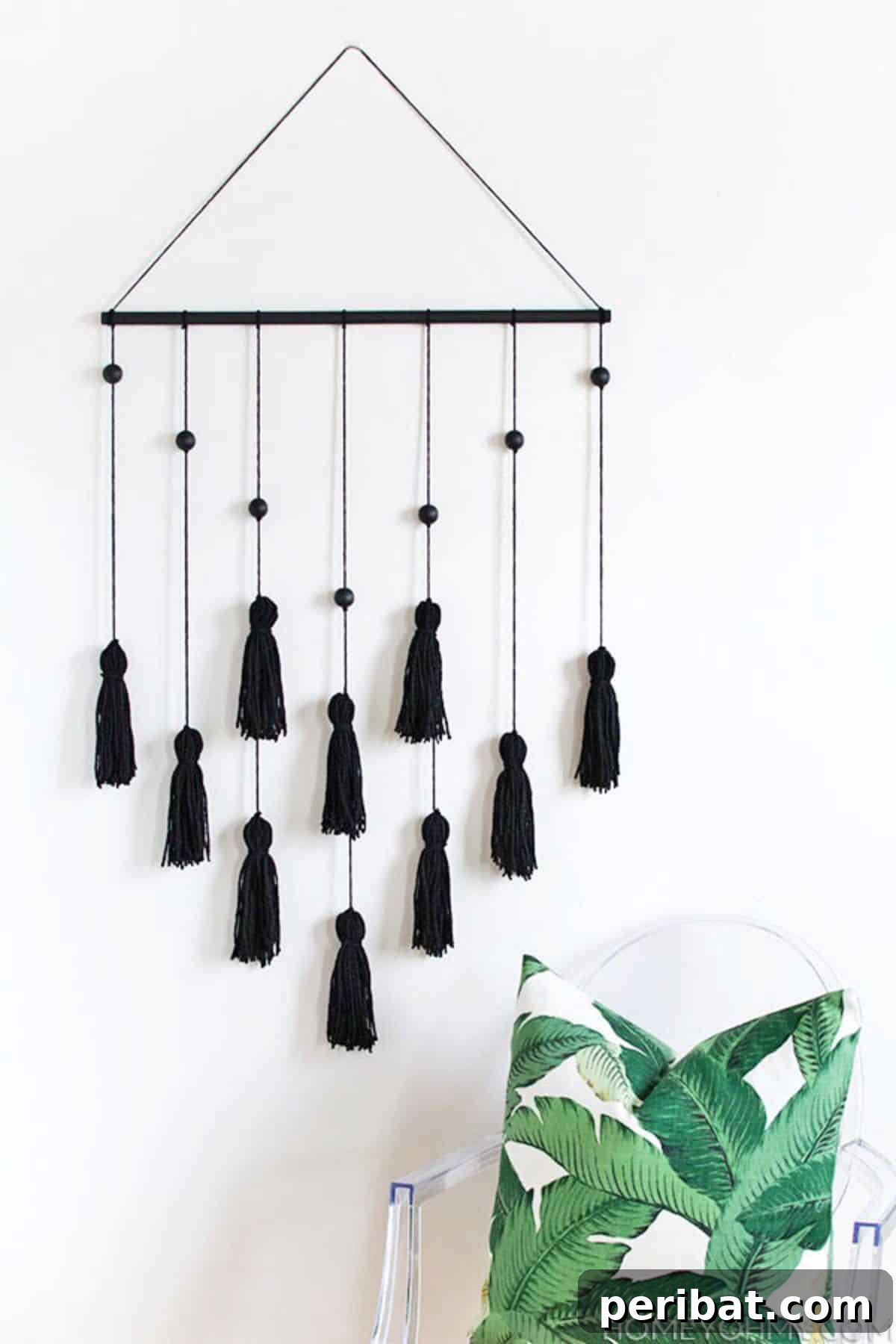 47 Stylish DIY Projects to Modernize Your Home 34 DIY Modern Tassel Wall Hanging. Boho-chic accent for contemporary spaces.