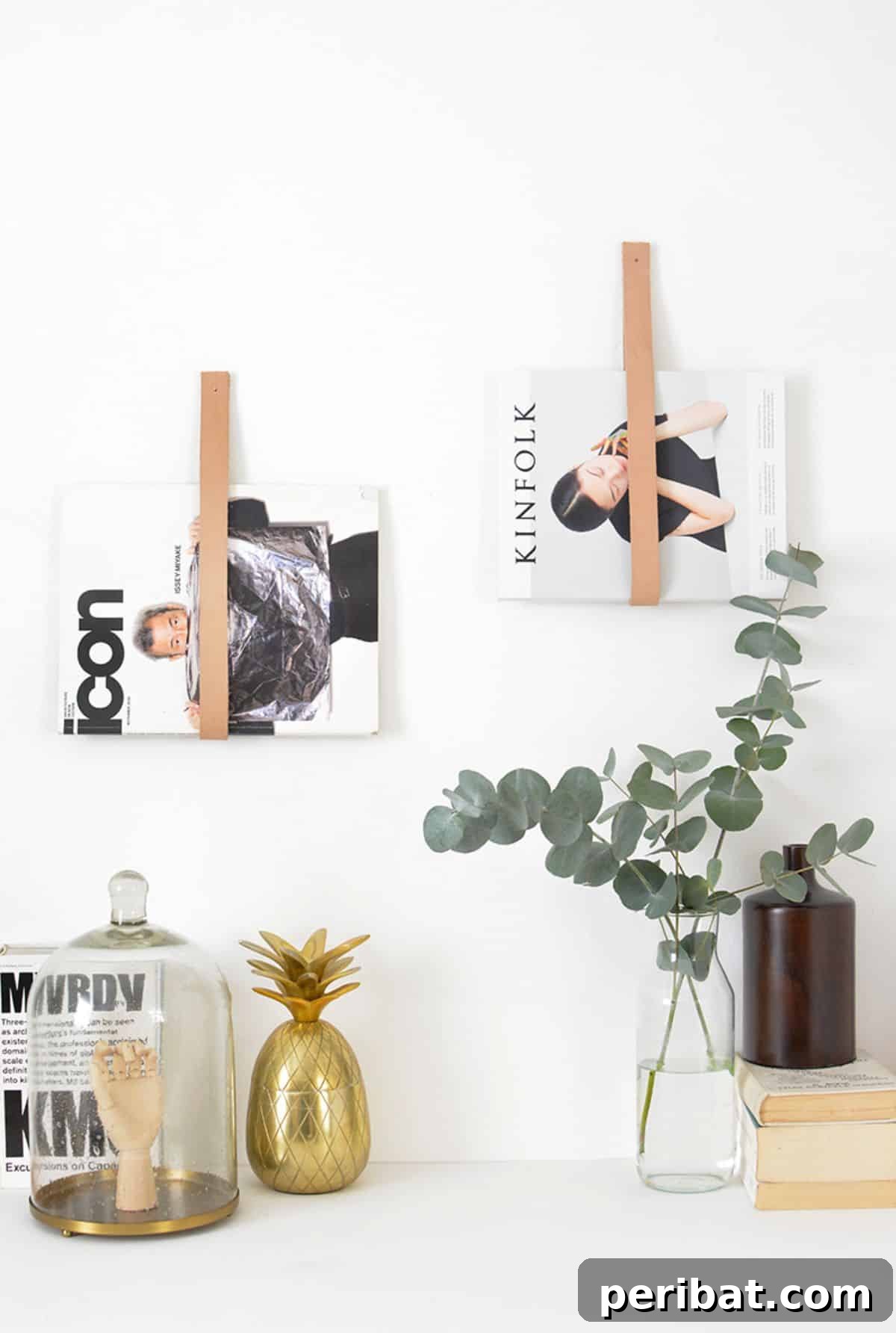47 Stylish DIY Projects to Modernize Your Home 35 DIY Leather Magazine Holder. Organize with elegant Scandi style.