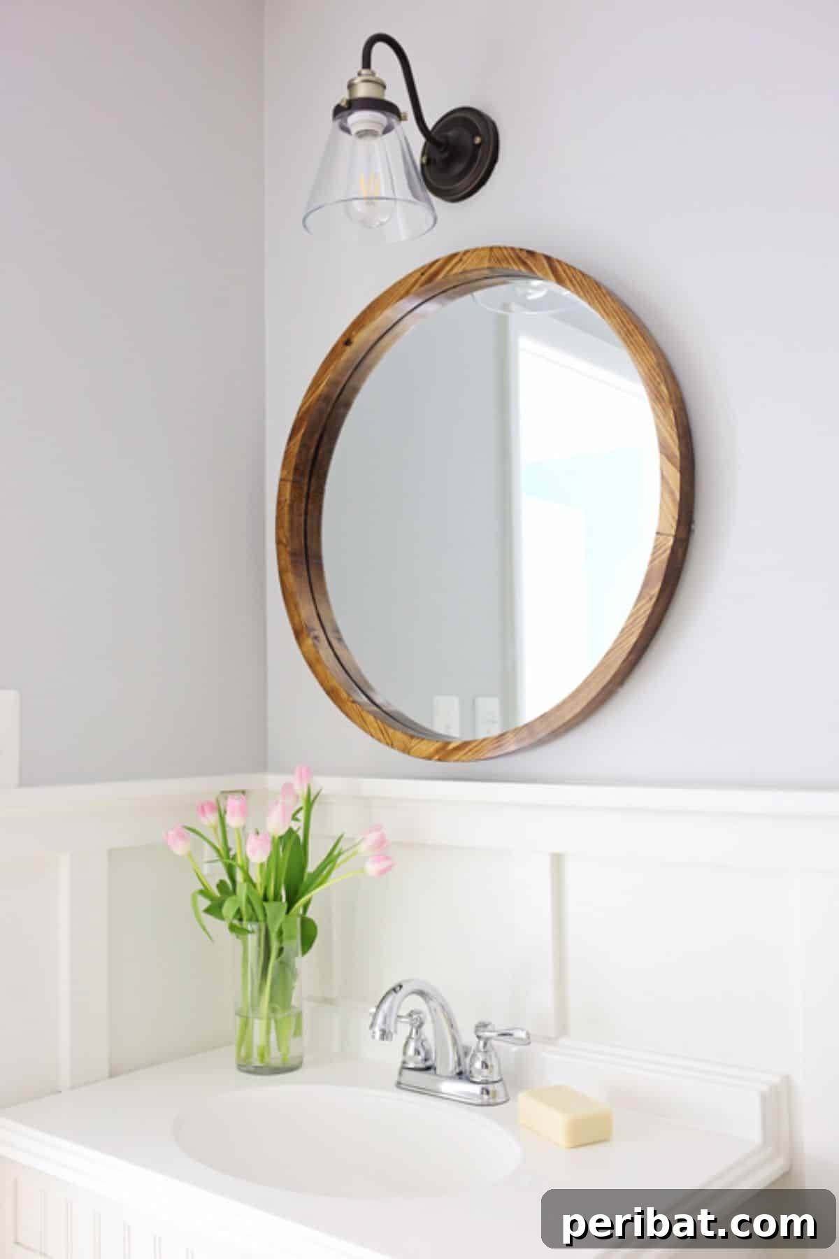 47 Stylish DIY Projects to Modernize Your Home 47 DIY Round Wood Mirror. Handcrafted statement piece for any room.