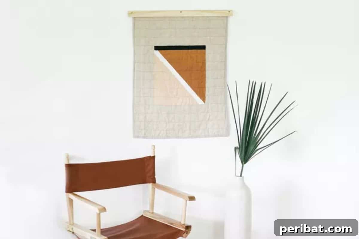 DIY Pillow Sham Into Modern Art