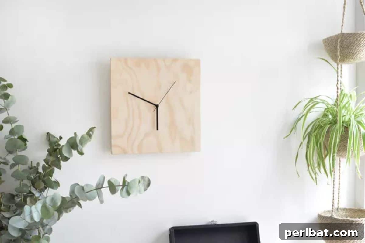 DIY Modern Chic Plywood Clock
