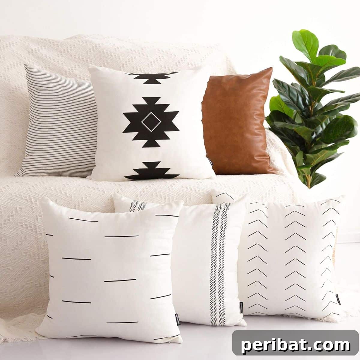 HOMFINER Decorative Throw Pillow Covers for Couch
