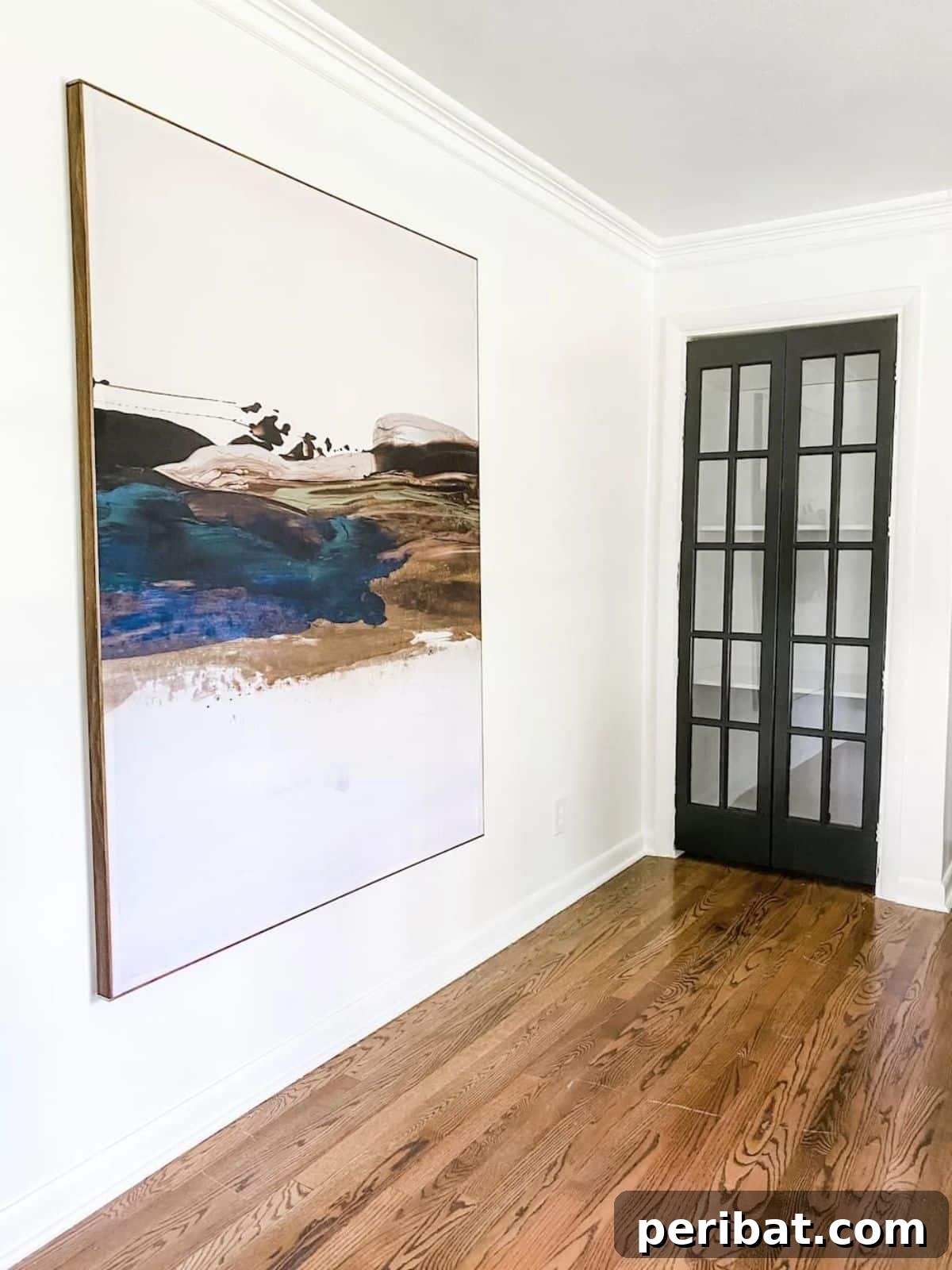 DIY Large Scale Wall Art from a Shower Curtain