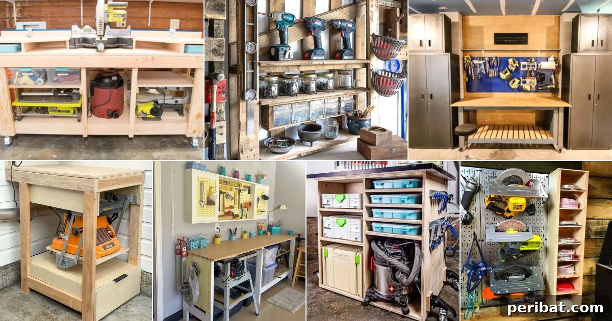 25 Workbench Organizer DIY Ideas and Products for an Organized Workshop
