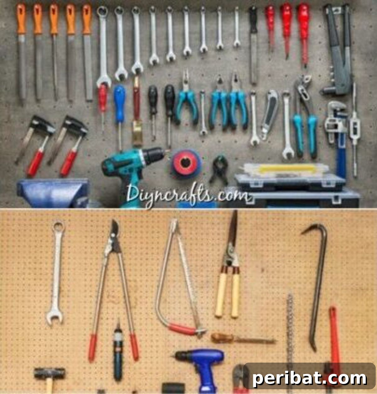 Simple Garage Tool Organizer from Pallets