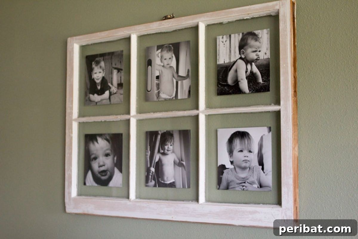 26 Inspiring DIY Photo Collage Ideas & Creations 16 Old Window photo frames