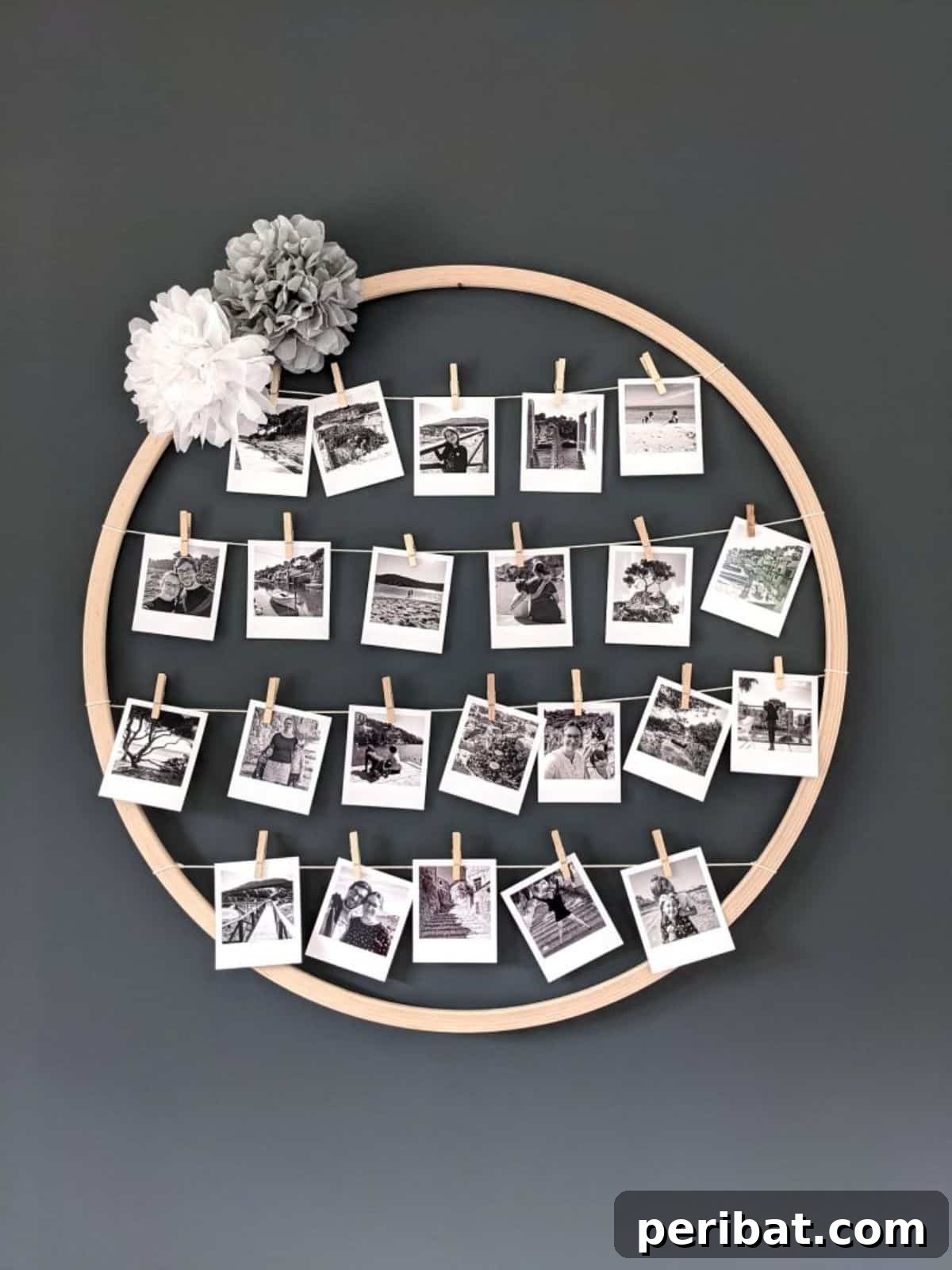 26 Inspiring DIY Photo Collage Ideas & Creations 17 Hula Hoop photo frame
