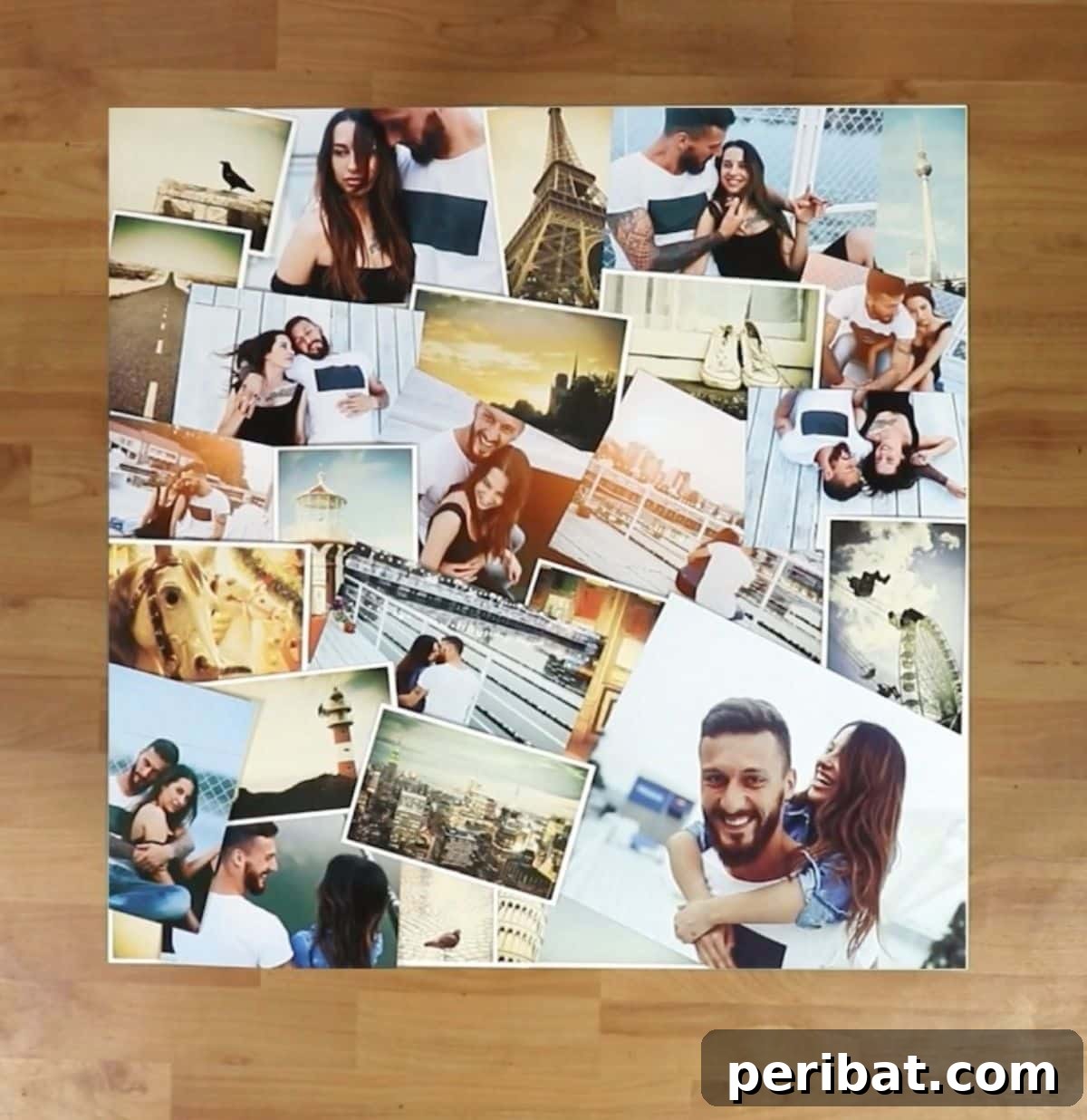 26 Inspiring DIY Photo Collage Ideas & Creations 4 Coffee Table photo collage.