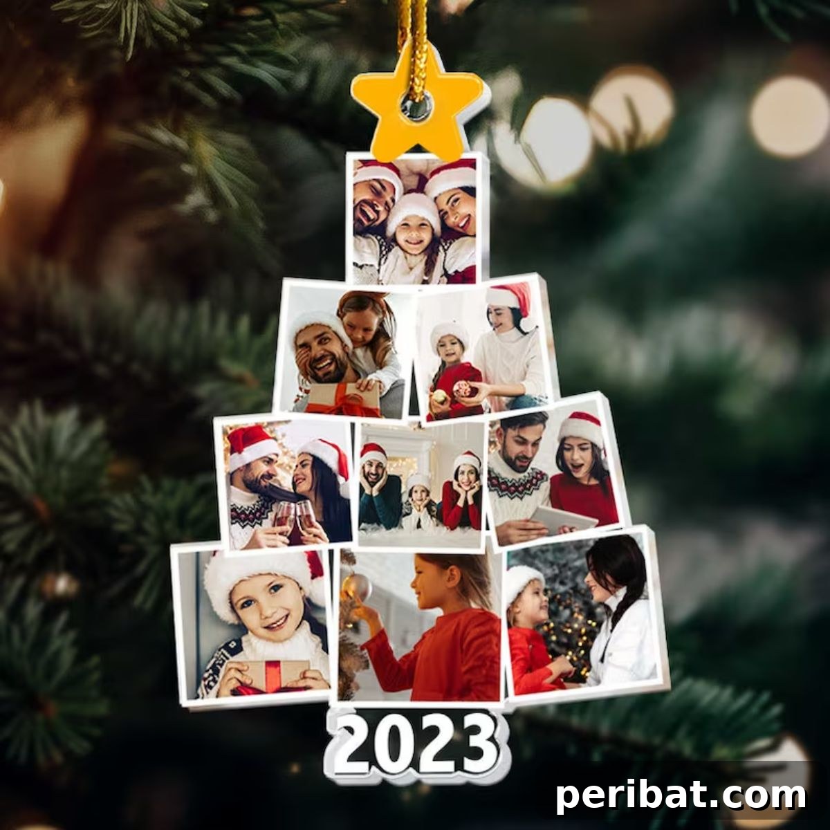 26 Inspiring DIY Photo Collage Ideas & Creations 7 Photo Collage Tree Ornament