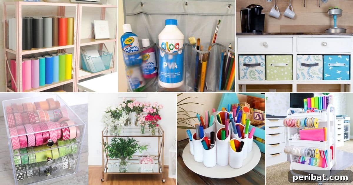 47 Art Supply Storage DIY Ideas and Products facebook image.