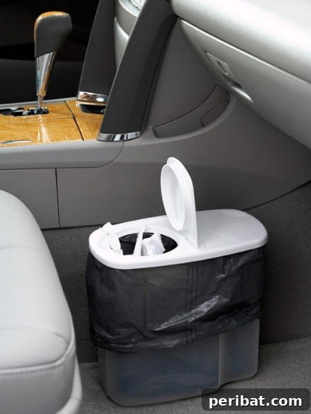 Car Trash Can from Cereal Container