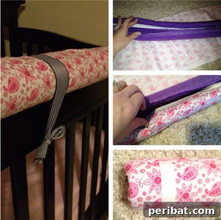 Pool Noodle Crib Rail Cover