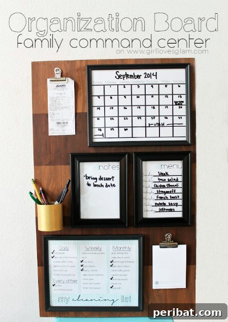 Family Command Center Organization Board