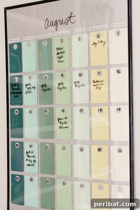 Wipe Off Calendar