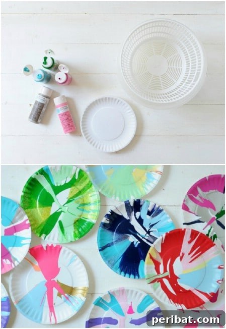 Salad Spinner Spin Art