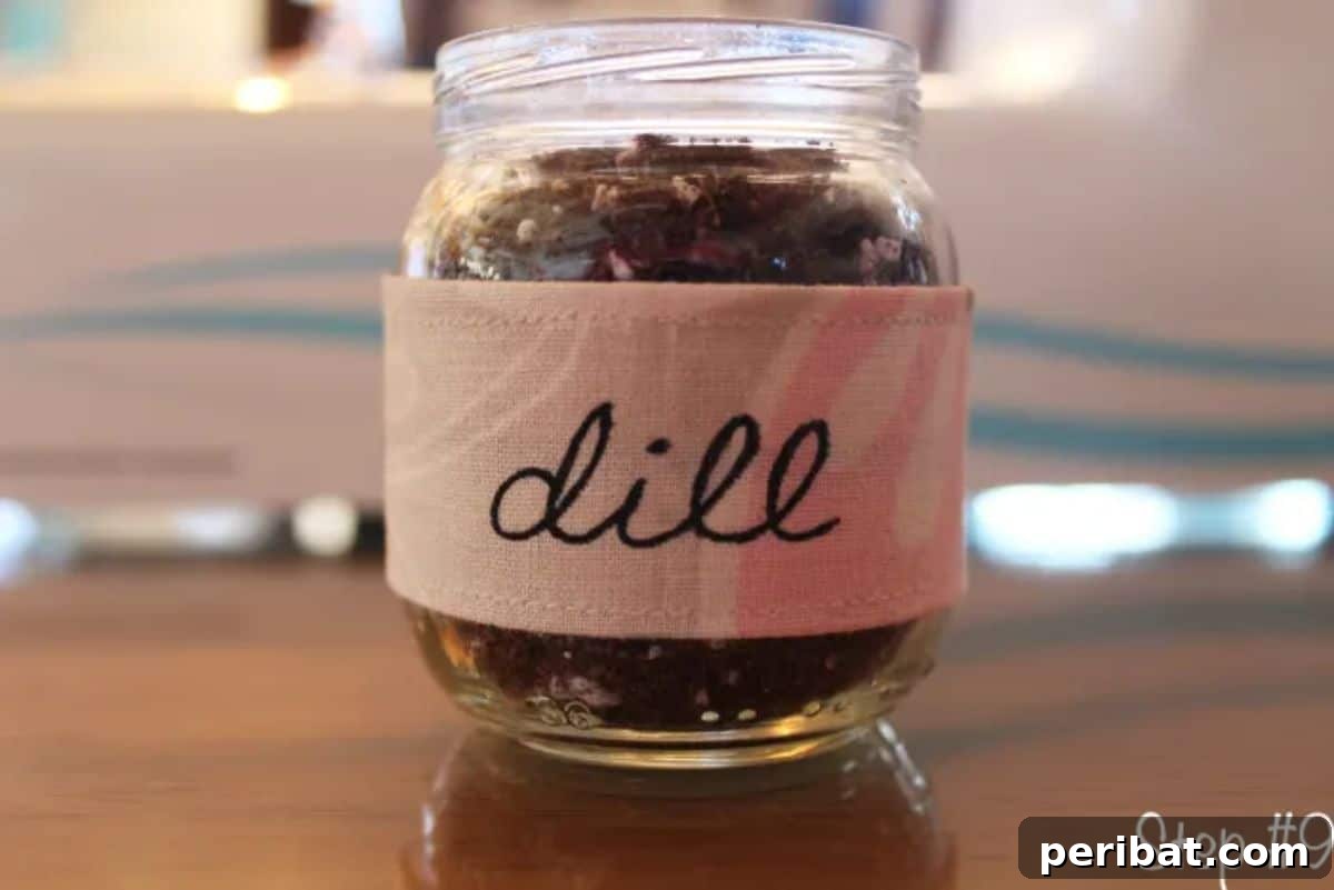Baby Food Jar as seed storage.