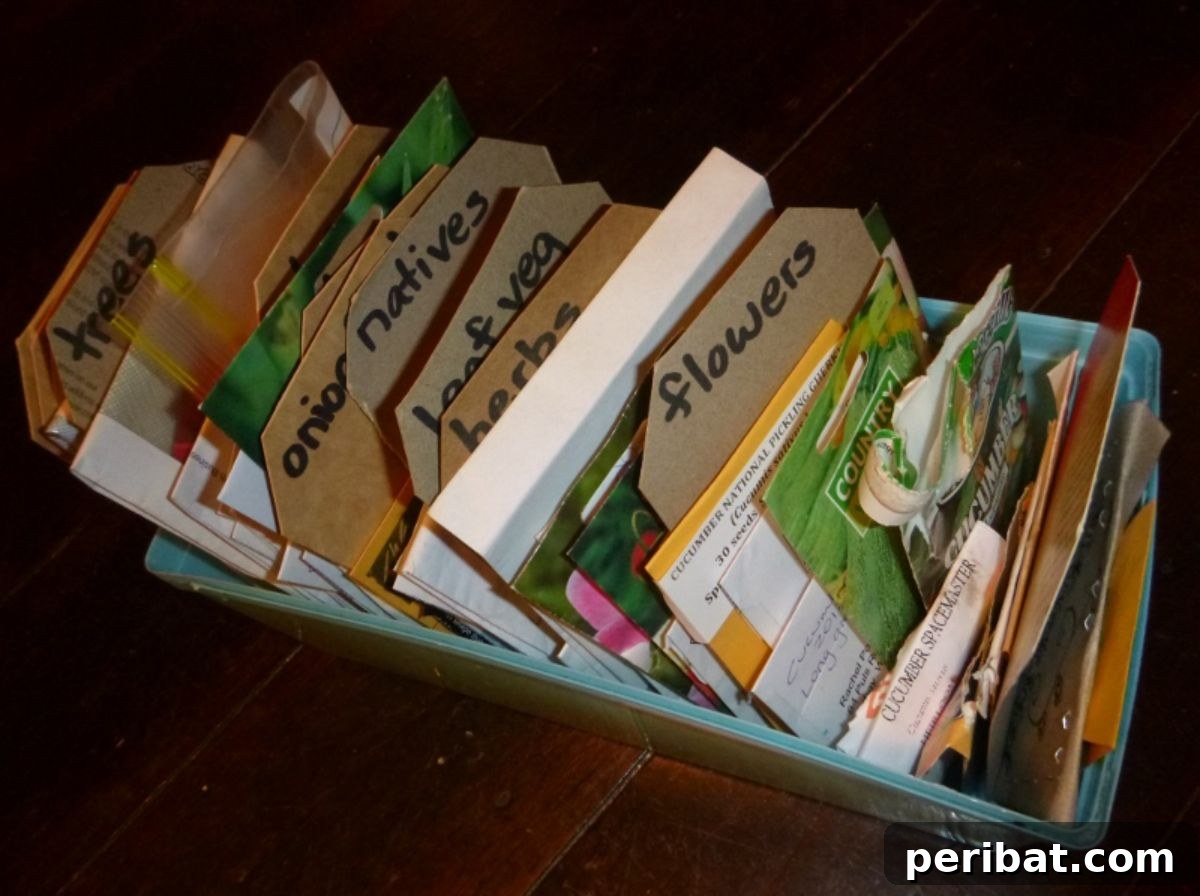 Filing Cabinet as seed storage.