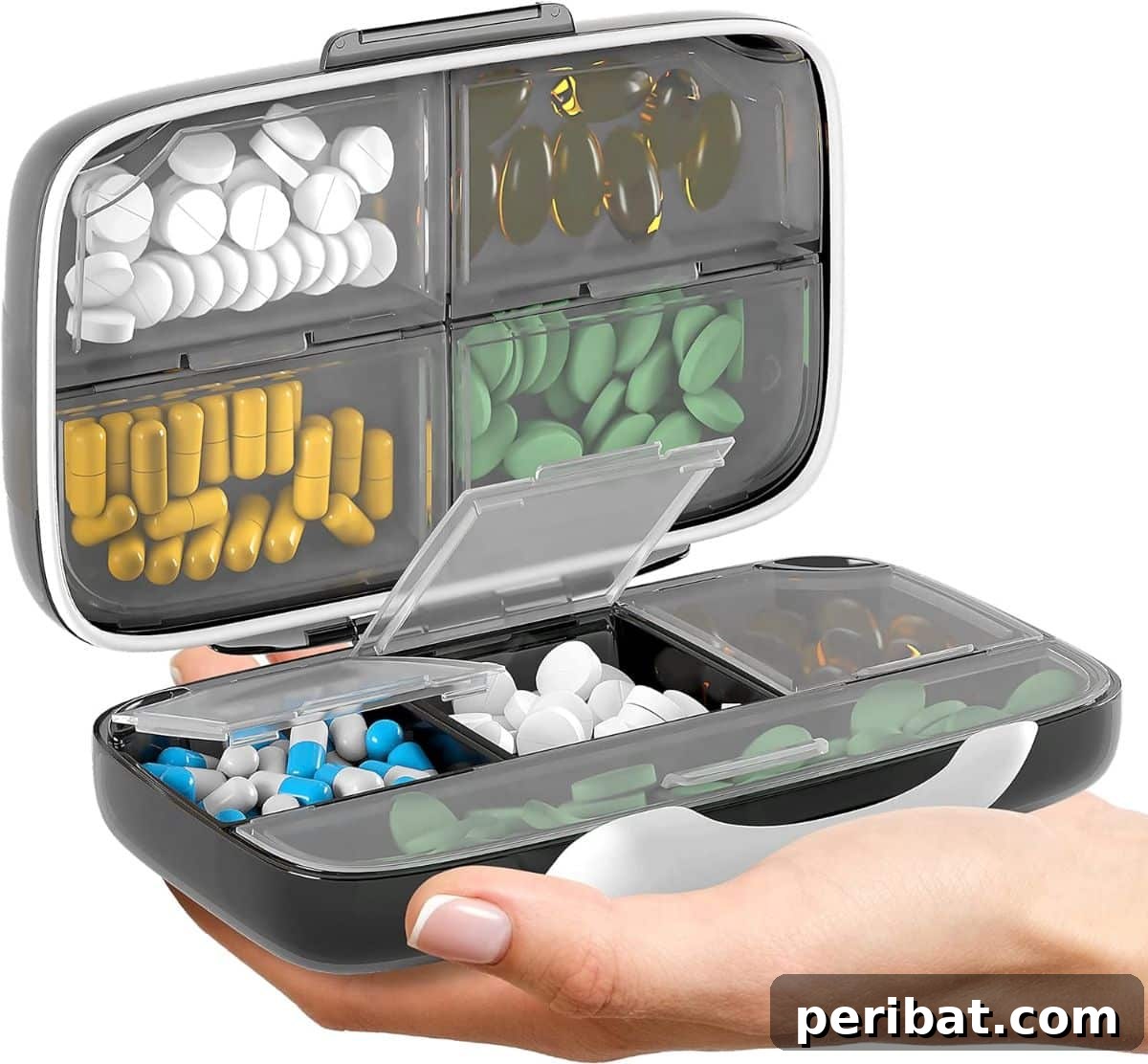 Pill Dispenser Organizer Box