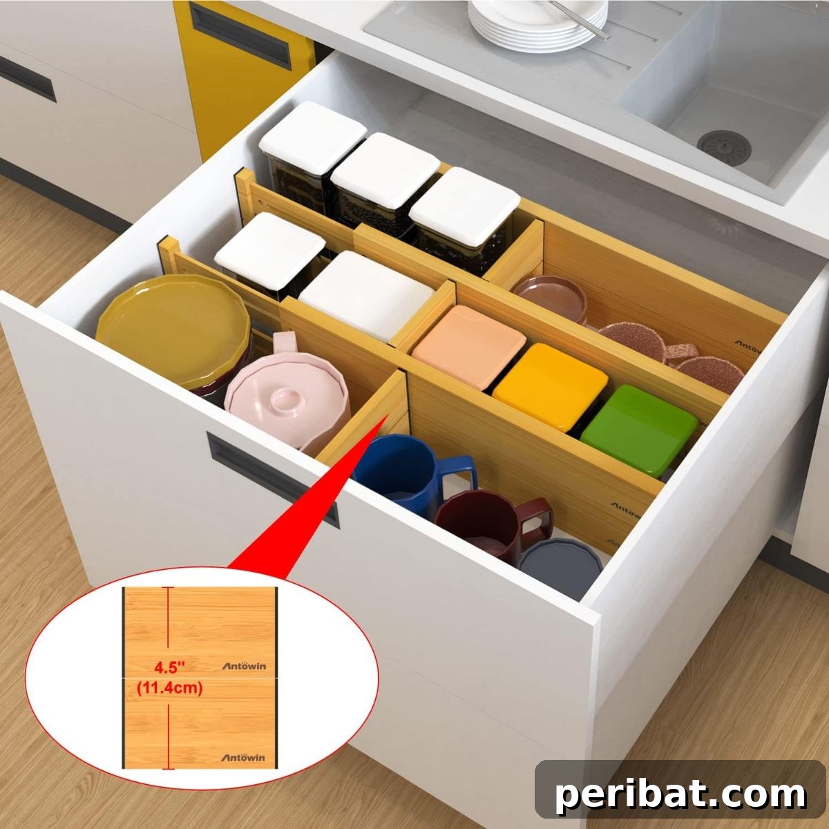 Drawer Bottle Separators for Wine and Sauce Bottles
