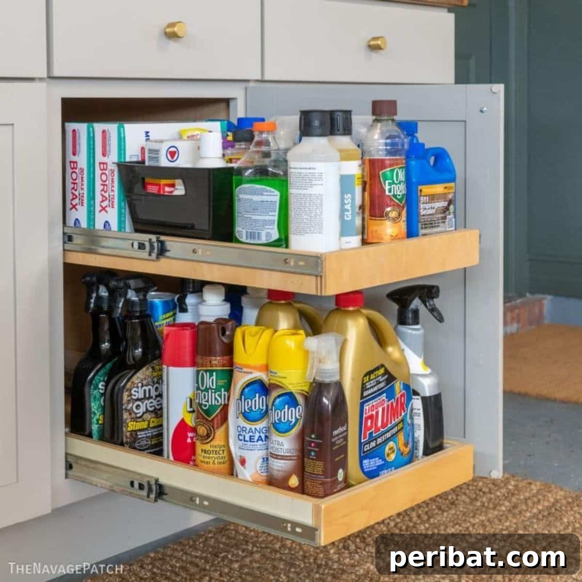 Optimized Double Cabinet Space with Dividers