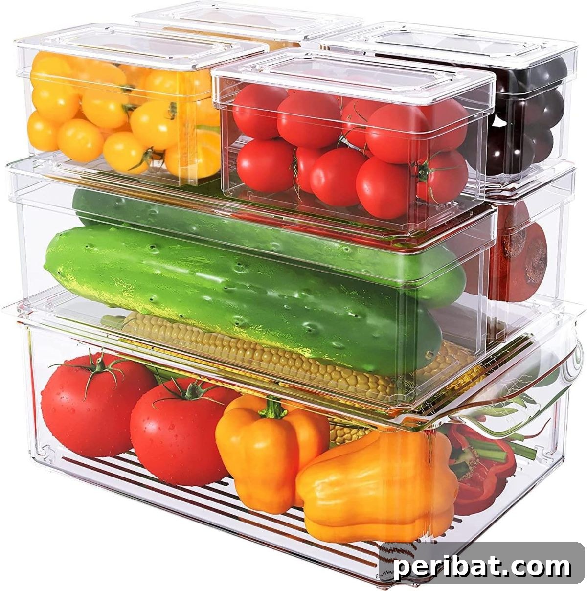 Stackable Refrigerator Bins for Pantry Organization