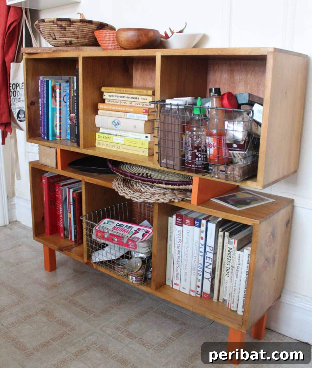 Dedicated Cookbook Shelves in Pantry
