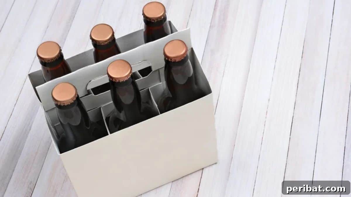 Repurposed Six-Pack Holder for Bottle Storage