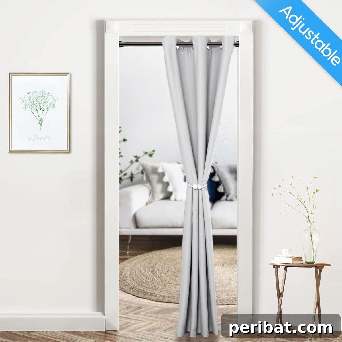Versatile Tension Curtain Rod for Pantry Storage